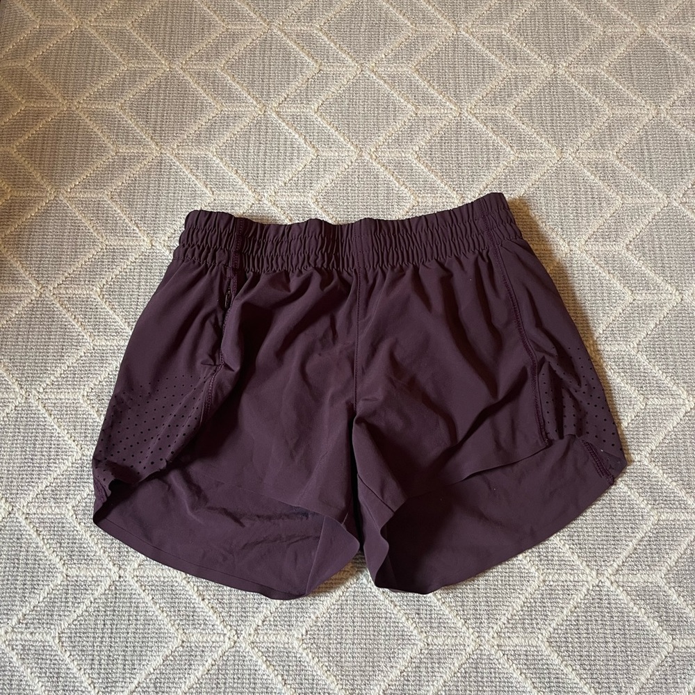 Purple Athleta Hustle Shorts